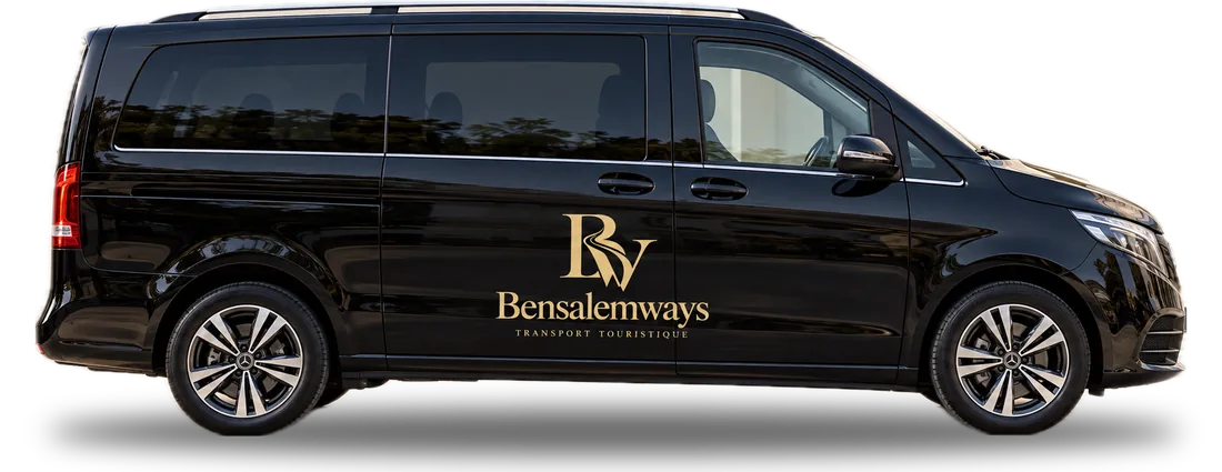 Mercedes Vito noir de Bensalemways, transport touristique au Maroc